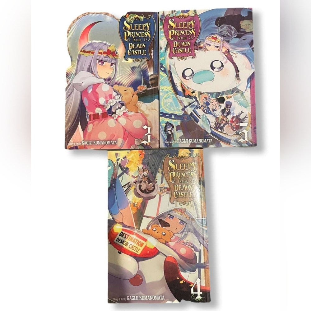 Sleepy Princess In The Demon Castle By Kagiji Kumanomata Manga Volume 3,.4 and 5